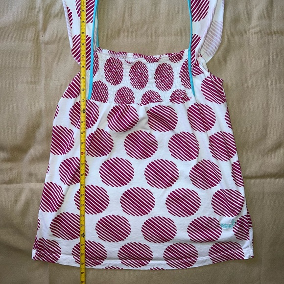 Volcom "Spain Drain" Top - White/Fuchsia Circles Flowy/Airy Y2K - Junior's XL - Picture 10 of 16